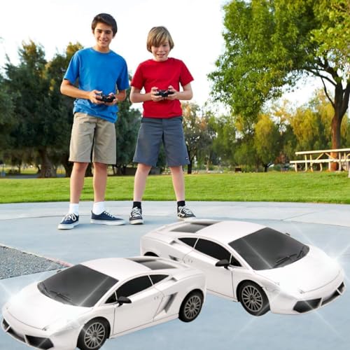 Image of KIDZYMON RC Car High Speed Mini 1:24 Scale USB Rechargeable Remote Control Car for Kids | Racing Car I White Colour