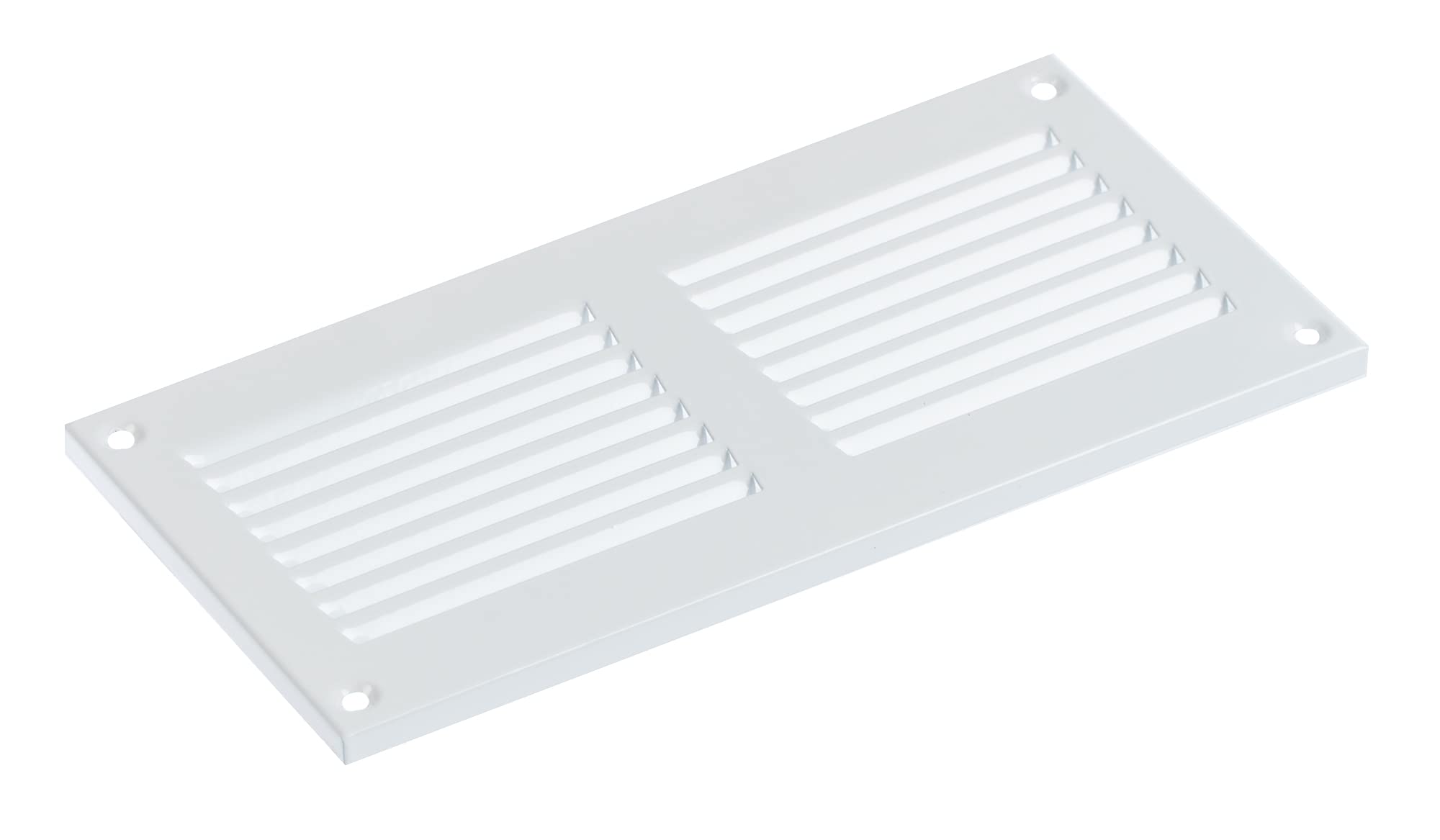 Griglia Di Ventilazione Rettangolare In Metallo 200x100 Mm, Marrone, Con Rete Anti-polvere