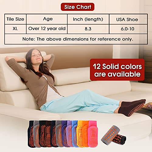 Jeuhut Women Non Slip Pilate Grip Socks Yoga Barre Socks With Grips Hospital Socks Slipper Socks For Home Workout& Leisure #TOP6