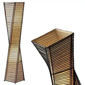 Adesso 4046-01 Stix 50-Inch Twisting Black-Metal Floor Lantern by Adesso