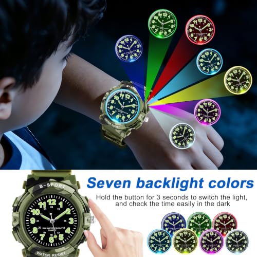Image of CKV Kids Watch Analog Waterproof Time Teaching for Boys Girls