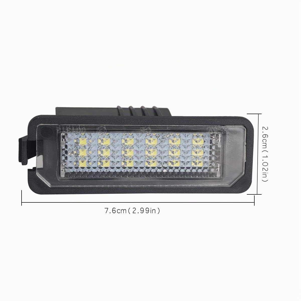 MARCHFA 18 Led Smd Canbus Error Free Matricula Luz Compatible con para Golf 4 5 6 7 Polo