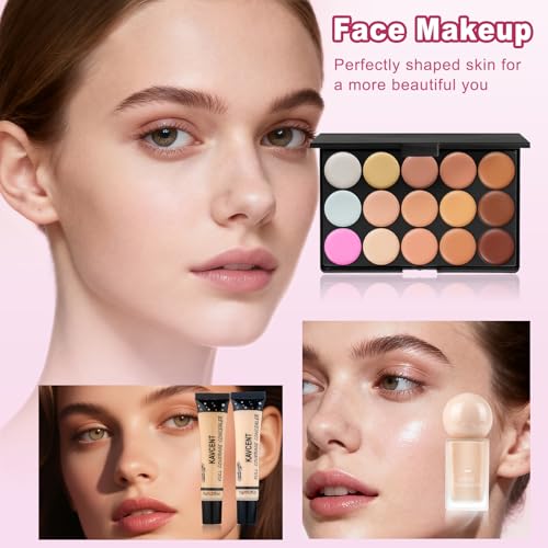 Image of Makeup Kit for Women Teens full Kit Makeup set for Teens Teenagers 14-16 Eyeshadow Foundation Makeup Gift set for Women Makeup Kit for Teen Girls