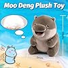 Acgtrick Cute Moo Deng Plush Soft Pygmy Hippo Plushie Toy Moo Deng Hippopotamus Plushie Doll for Fans Gift Hippopotamus Stuffed Animal Pillow for Boys Girls Kids Adults 9 inch #2