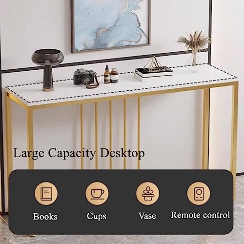 Supporti per Piante Tavolo consolle Moderno con Piano in Legno e Struttura in Metallo per Ingresso Stretto Dietro Il Divano Tavolo 80 cm Nero