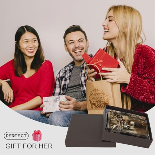 Image of Cute Credit Card Holder with Zipper, Camo Deer Tree RFID-Blocking Card Case Small Wallet for Women Men, Multi-slot Card Organizer Case Travel Accordion Wallet