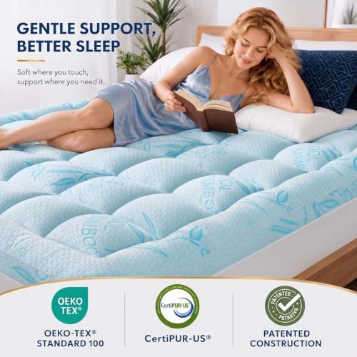 Amazon – Acnalboma Queen Extra-Thick Bamboo-Blend Mattress Topper - image 6