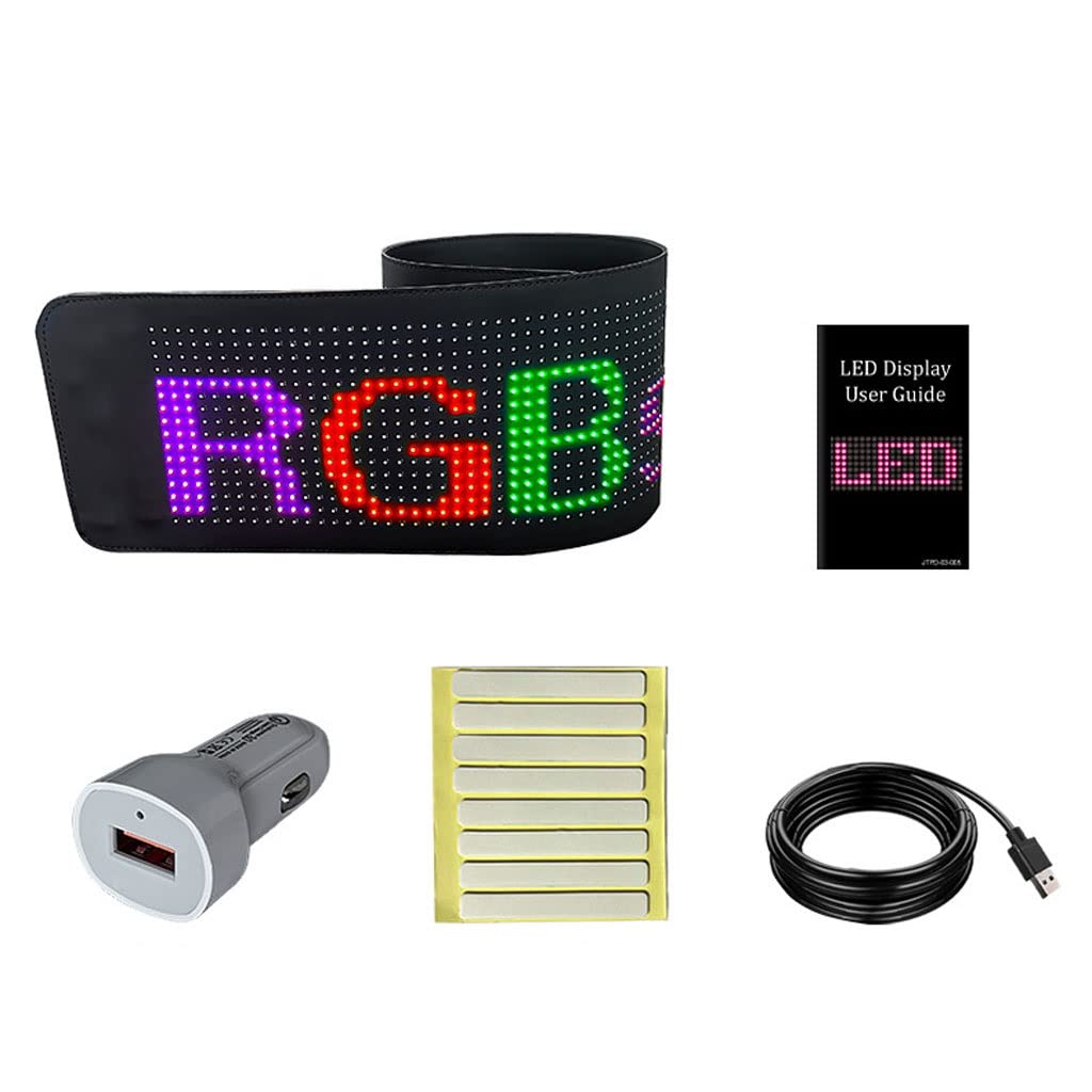 insegna Luminosa LED Scorrevole Segnale LED programmabile Schermo Flessibile a LED Pannello a Matrice Visualizzazione dello Schermo Scorrimento del Messaggio di Testo per Car Bar Party Festival (Size