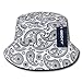DECKY 459-PL-WHT-07 Paisley Bucket Hat, White, L_XL