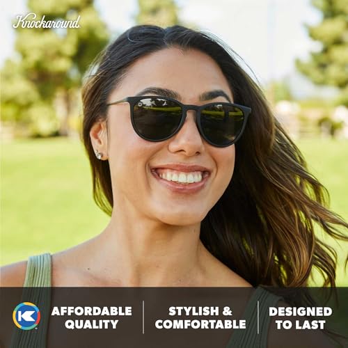 Image of Knockaround Round Trendy Polarized Sunglasses for Women - UV Protection