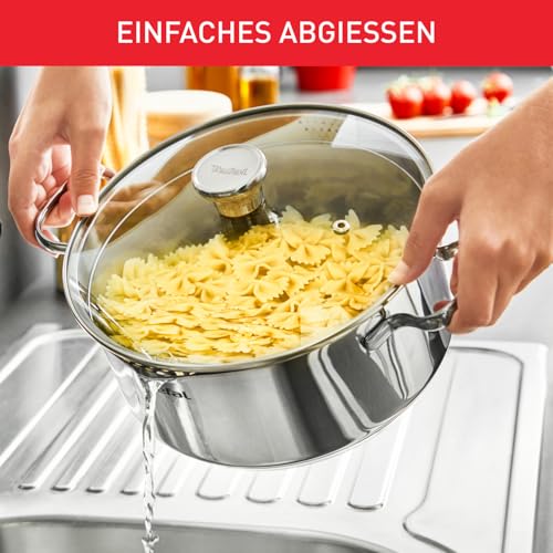 Tefal Duetto A70542 Kochtopf 20 cm, hochwertiger Edelstahl 18/10, graduiert, Ausgießdeckel, für alle Herdarten geeignet, auch Induktion 3