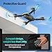 Drone with Camera 1080P HD, FPV Foldable Mini Drone for Beginners Kids Boys Girls, with 2 recharging Batteries, Carrying Case, One Key Start, Stable Hover, Trajectory Flight, Toys Gifts (Black)