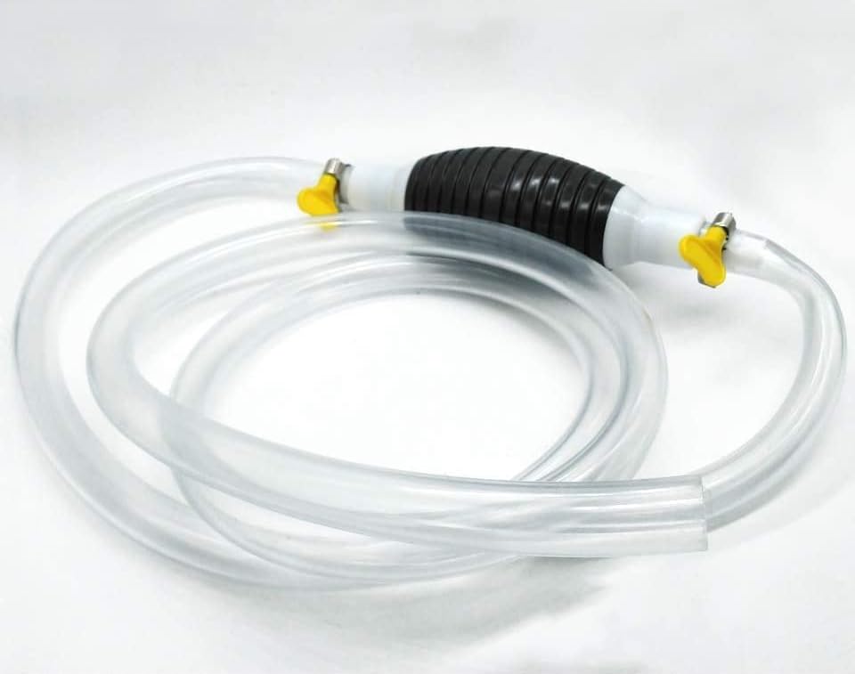 BAHULYA Oil Transfer Pump, Fuel Transfer Pump Kit, High Flow Siphon Hand Oil Pump, Portable Manual Car Fuel Pump for Petrol Diesel Oil Liquid Water Fish Tank with 2M Syphon Hose