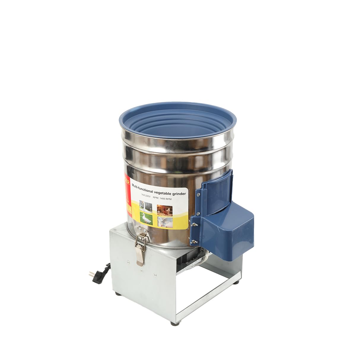 550W 220V Gemüseschneider Futterhäcksler Grünfutterschneider Edelstahl | 30L kapazität 400kg/h Grasschneider Grashalmeschneider Melonenschneider, Hühner- und Entenzucht