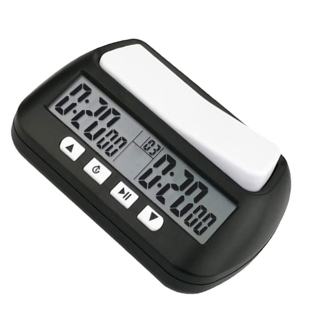 Reloj de ajedrez Cuenta atrás Digital Funciona con Pilas Función de Memoria multimodo Temporizador Almohadilla a Prueba de Golpes Relojes electrónicos para ajedrez Weiqi Chino, sin batería
