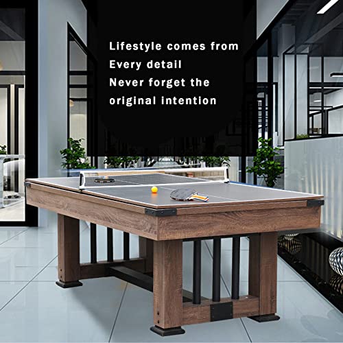 NOALED DREI-in-Eins-Multifunktions-Tischtennistisch, Billardtisch, Esstisch 8 Fuß 2,4 m Indoor-Freizeitprodukte, Büro- und Familienfreizeit, Blau, Gre – Bild 3