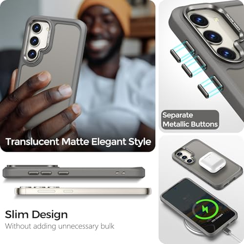 Image of Rayboen for Translucent Matte Samsung S23+ Plus Case, Gray