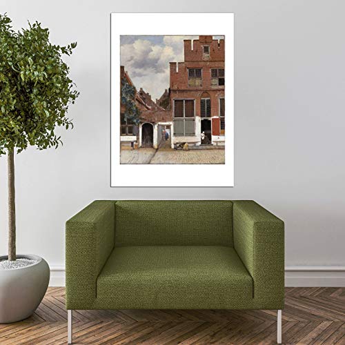 Johannes Vermeer bâtiment impression d'art encadrée extra large