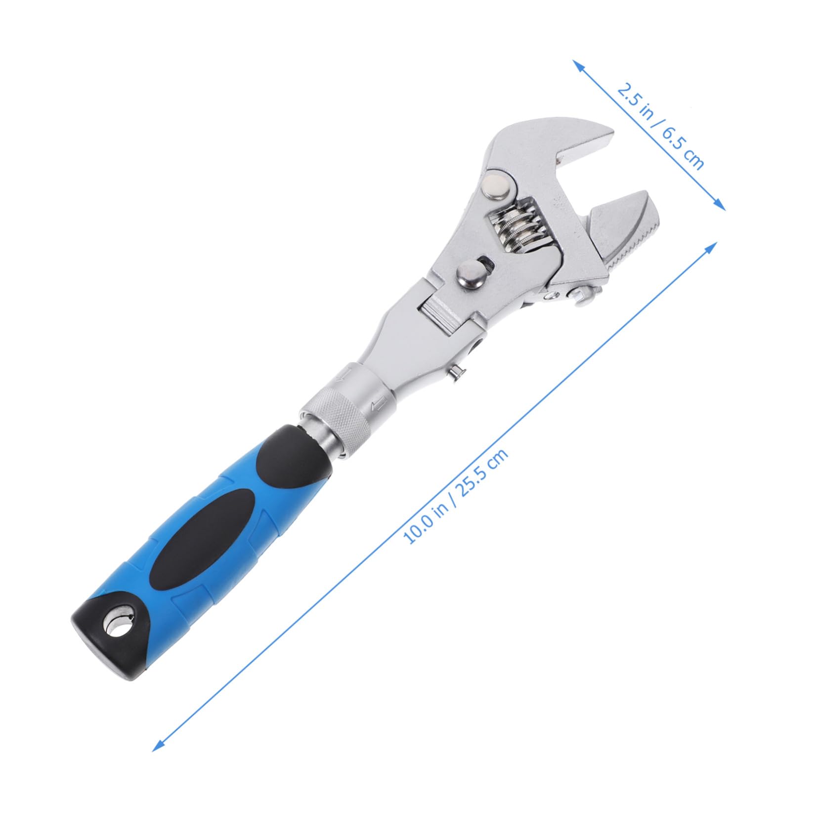 NOLITOY Llave Ajustable con Cabeza Flexible y Carraca Reversible Herramienta Telescópica para Reparación el Hogar y Mecánica Acero Vanadio