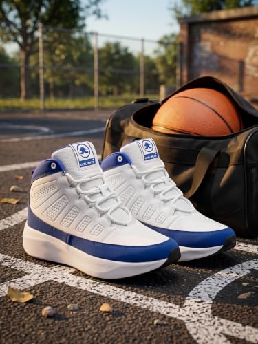 Image of OFF LIMITS Griffith Basketball Boots for Men | High-Top Lace-Up Shoes with Memory Foam Comfort & Durable Sole for Basketball Games, Practice Sessions, Campus Wear & Streetwear