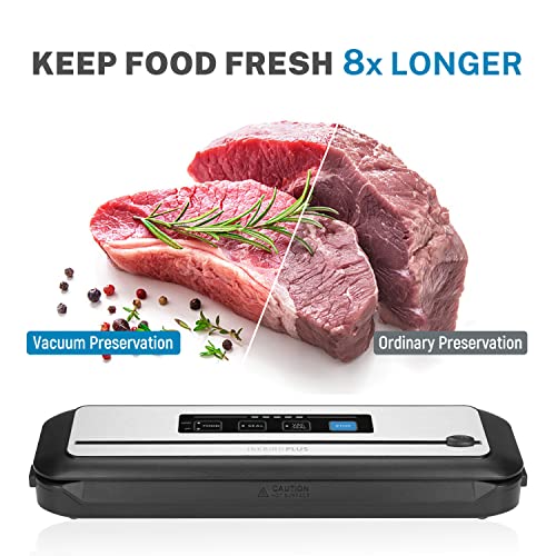 INKBIRD Vakuumierer, Folienschweißgerät für Sous-Vide Kochen mit Schneider, Trocken und Feucht Modi, hält Lebensmittel 8 x frisch, Automatisches Staubsaugen und Versiegeln, Vakuumbeutel enthalten - Image 3