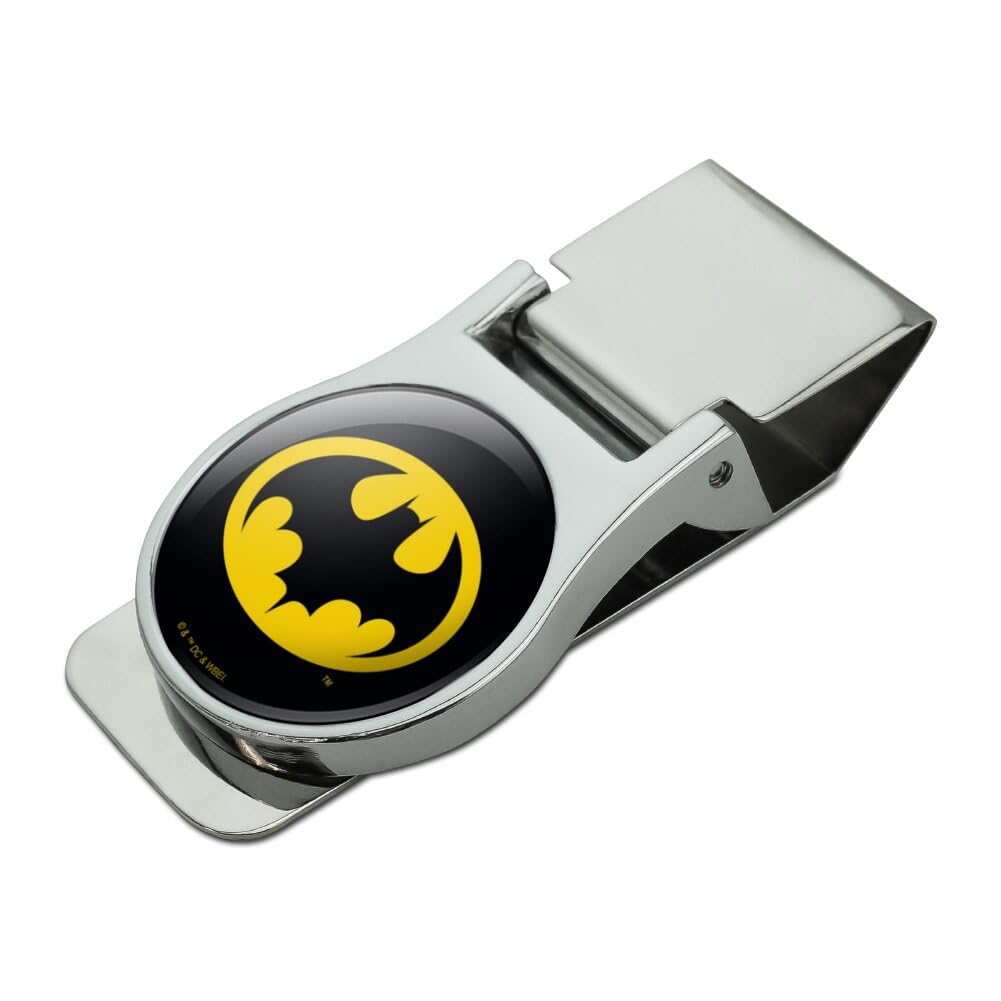 GRAPHICS & MORE Batman 89 Logo Satin Chrome Plated Metal Money Clip