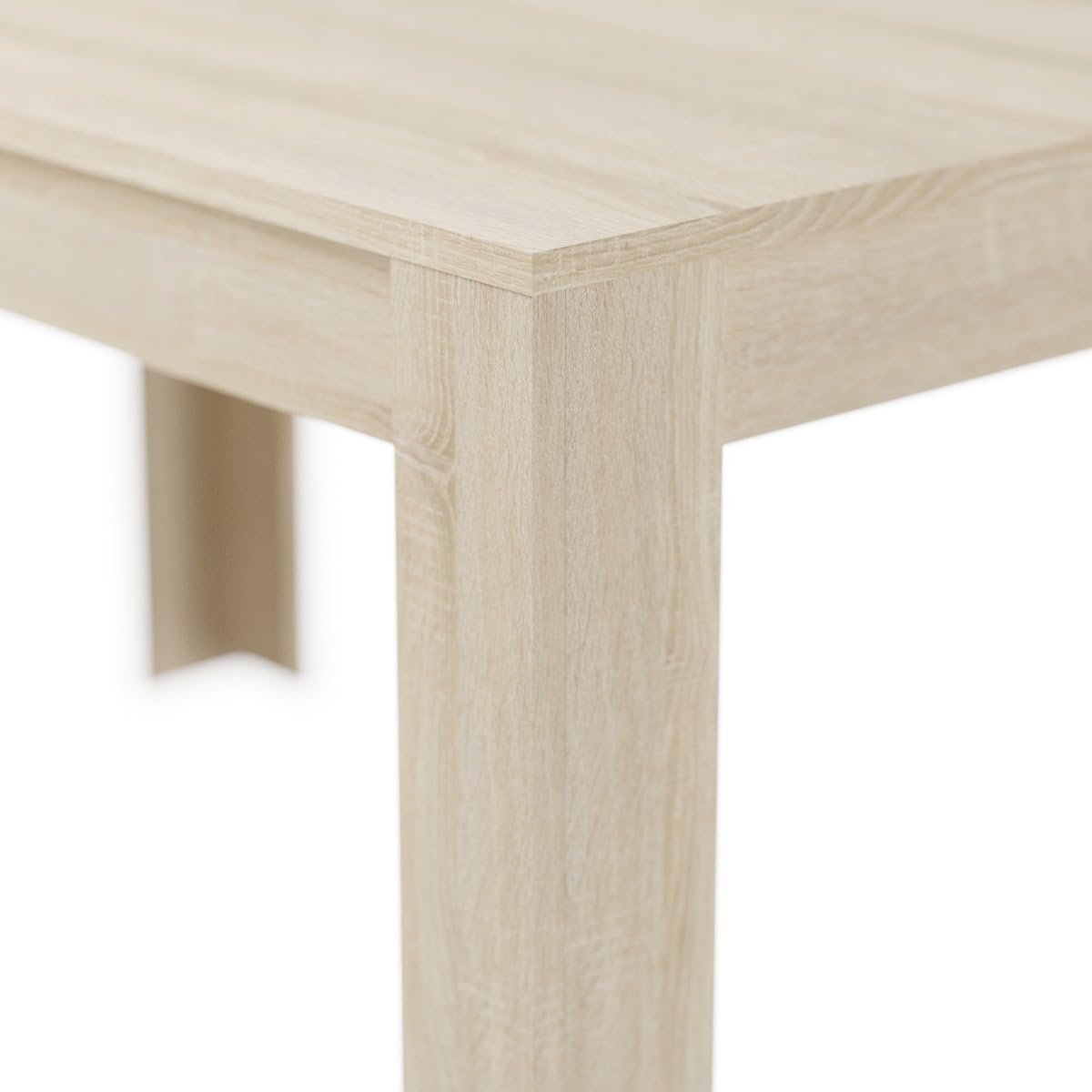 amuéblate online - Mesa de Comedor o Salón, Modelo Mónaco, Robusta y Funcional, Color Cambria, Medidas: 140 cm (Largo) x 80 cm (Ancho) x 75 cm (Alto)