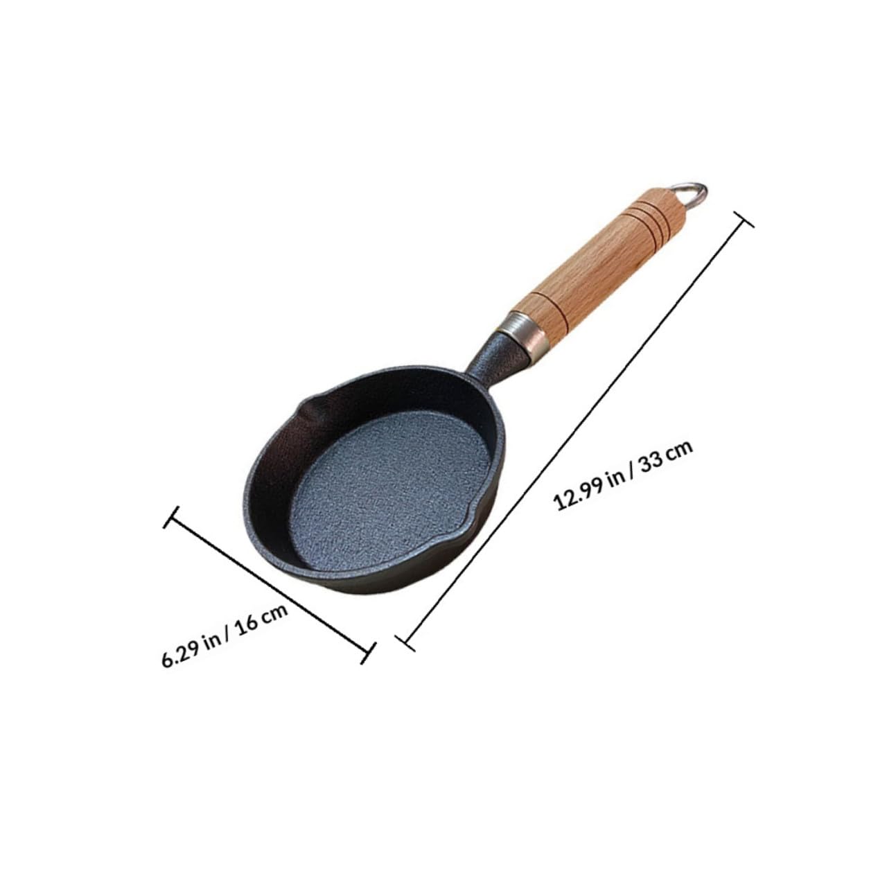 Kleiner Eierpfanne aus Eisen mit Schneller und Gleichmäßiger Wärmeleitung für Camping und Backpacking Kompakte Kochpfanne in Schwarz