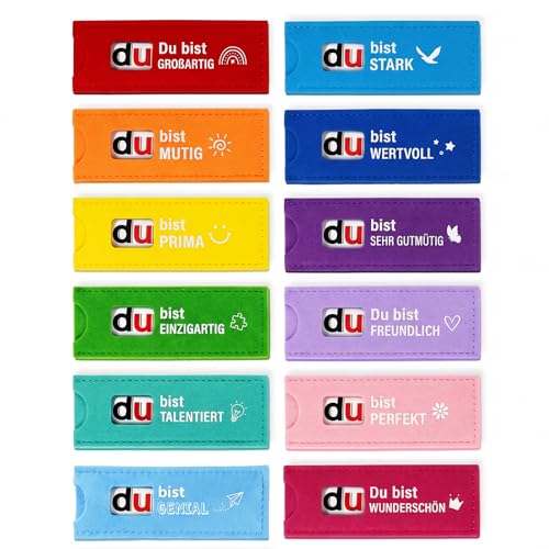 COMOOKA 12 Stk Duplo Filzhülle Mutmacher Geschenk Motivationsgeschenke Schoko Verpackung Hülle Abschiedsgeschenk Kita Kindergarten Kleine Geschenke für Kinder Mitgebsel Kindergeburtstag