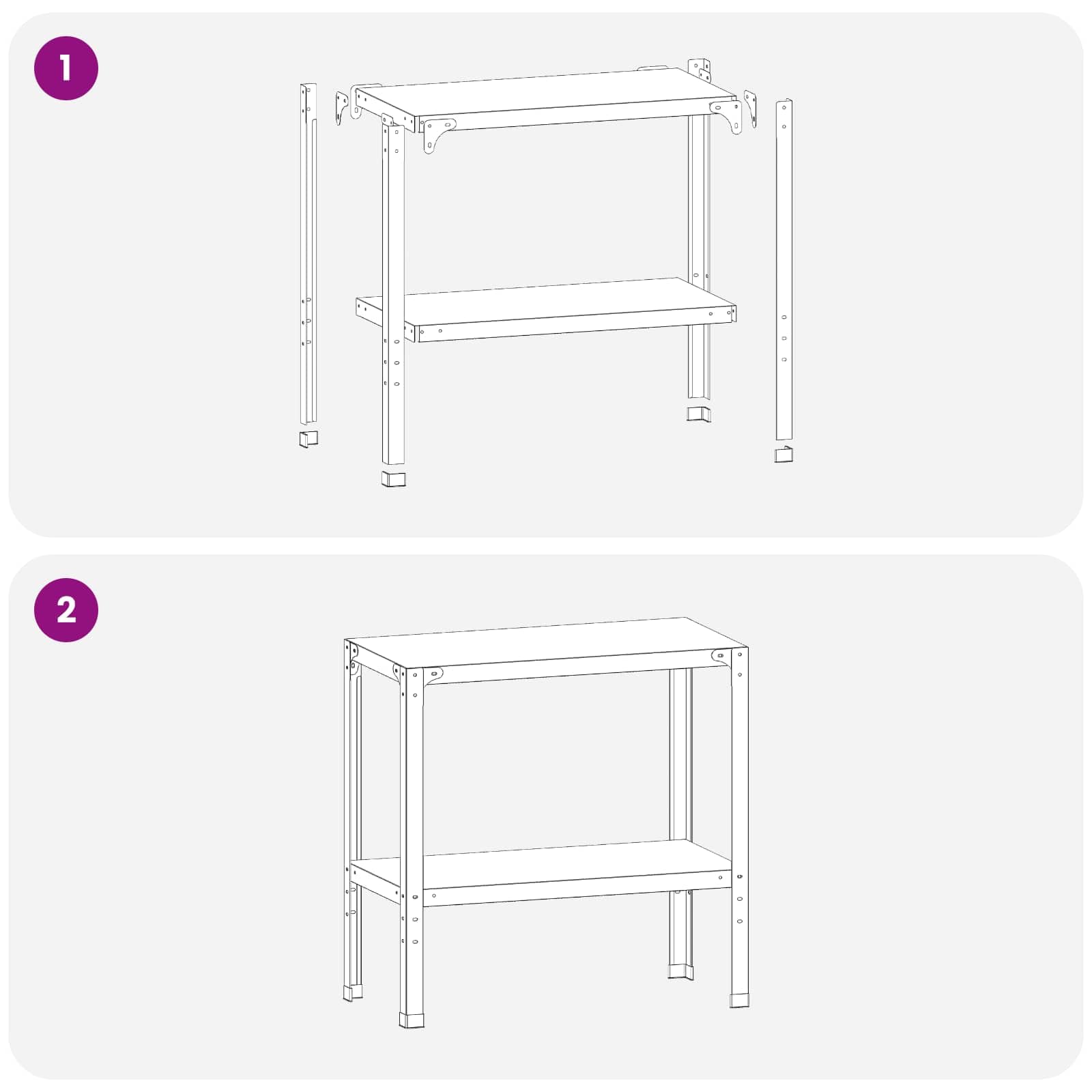 vidaXL Tavolo da rinvaso 80 x 40 x 80 cm Acciaio Inox Argento