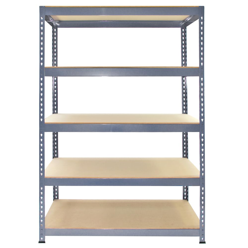 Monster Racking Grey 3 X Q-Rax Metal Garage Racking Units 90 X 50 X 180Cm - 5 Tier Shelving Bay