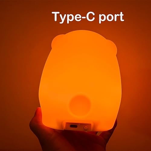 Miniatura 4 de WHA&DARREN Luz nocturna de búho grande para niños, bonita luz nocturna de bebé, lámpara de noche de silicona, luces de sueño, cuidado de los ojos,