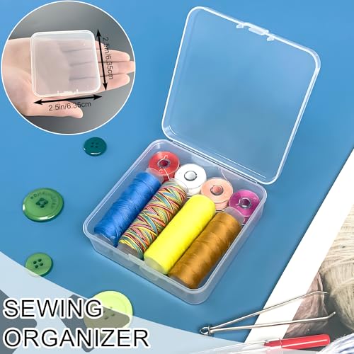 Image of DUOFIRE Bead Organizer 10 Pack Clear Small Plastic Containers Mixed Sizes | Hinged Lids, Bead Storage with Individual Box, Compact for Jewelry Making, Nail Art, Craft, Small Parts, Home & Travel
