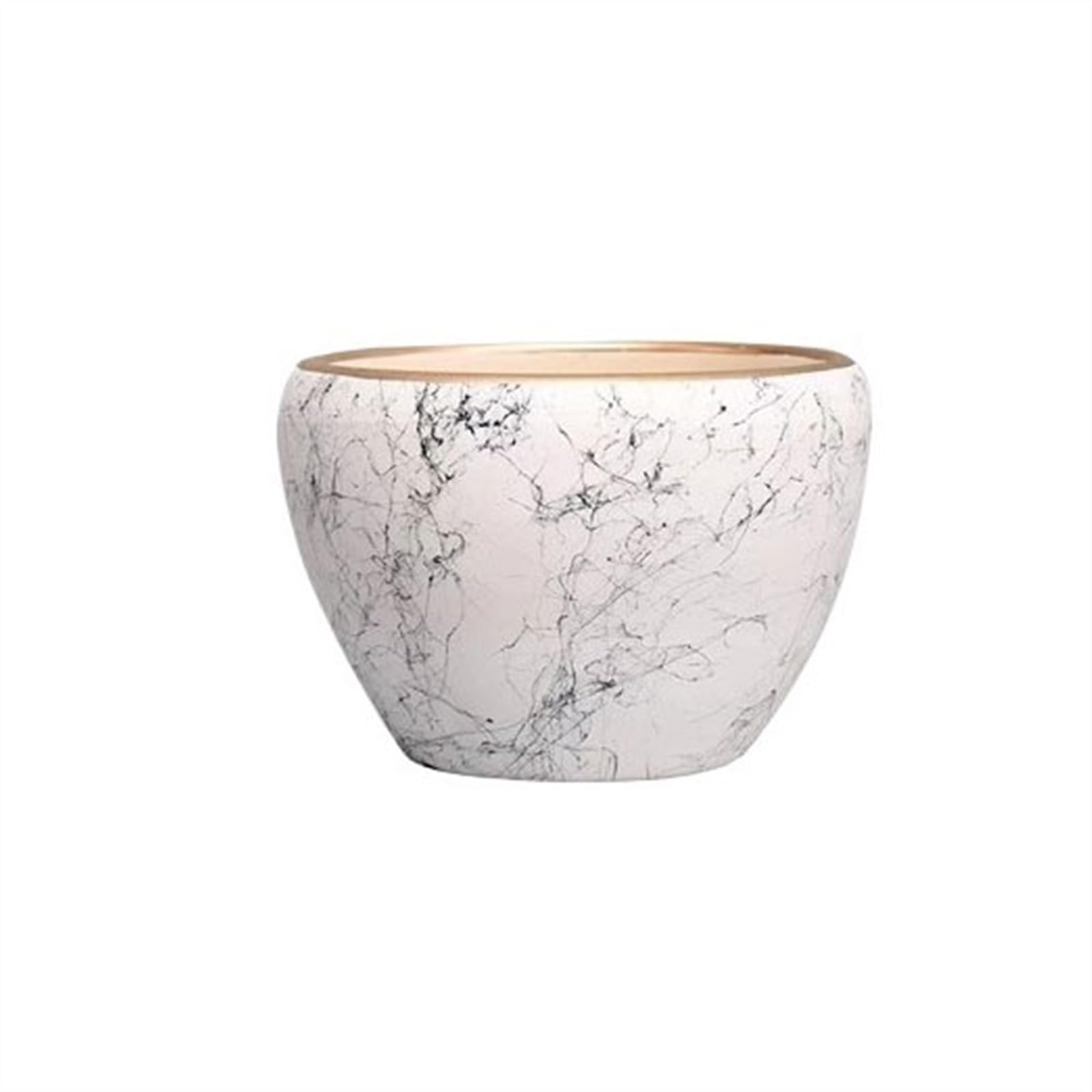 L8p2B5s7 Garden Pots Planter Ceramic Large Caliber Indoor And Outdoor Fortune Tree Greens Succulent Simple(White,Large)