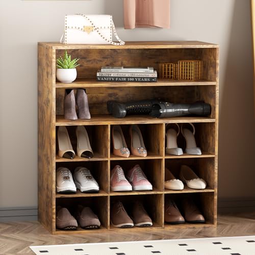 Garden 4 you Shoe Rack Organizer, 5-Tier Wood Cubby Shoe