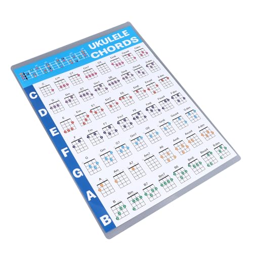 Busoth BUSOTH4NXK1R5MSD-12 Ukulele Chord Sheet, Chord Chart Multifunctional Educational Folding Resistant Lightweight Reference Guide thumb #7