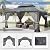 Kurapika 12' x 16' Hardtop Gazebo, Outdoor Metal Gazebo with Galvanized Steel Double Roof Canopy, Curtain and Netting, Aluminum Permanent Pavilion Gazebo for Patio, Backyard, Lawn, Grey
