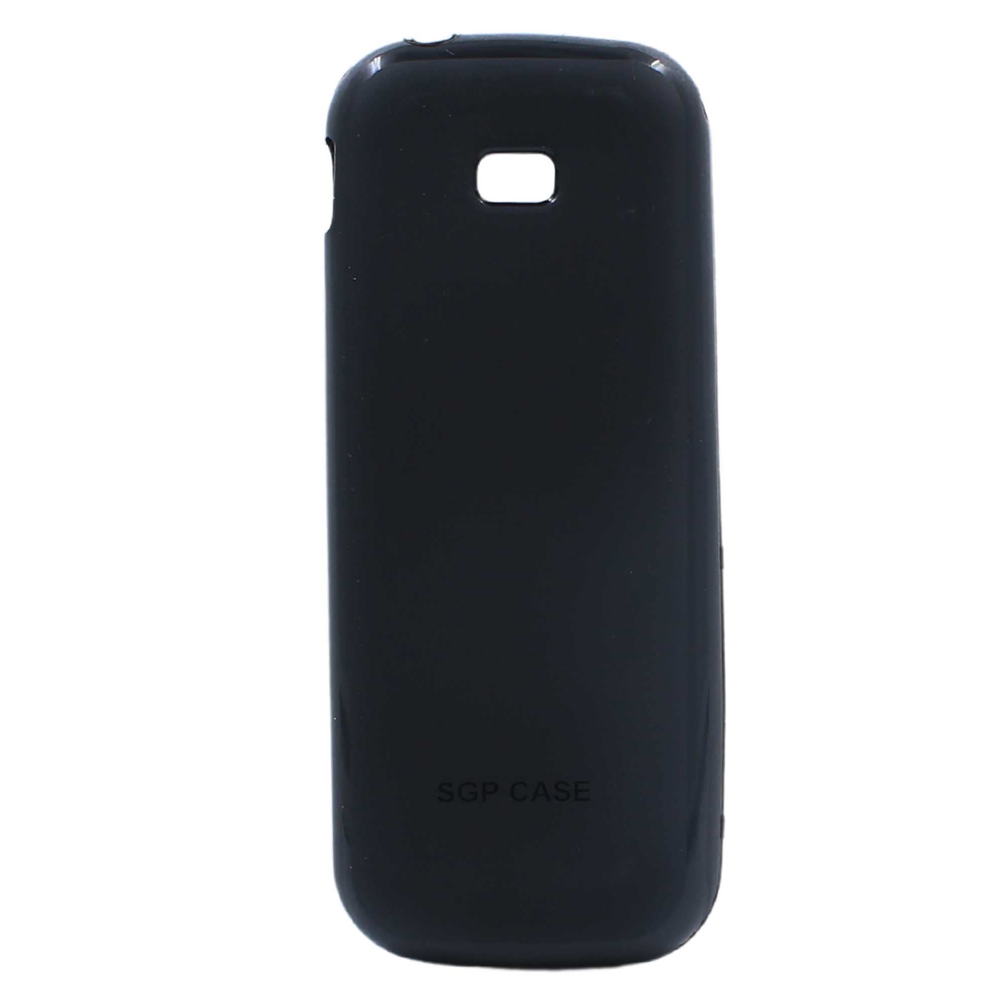 Generic SGP Color Silicon Back Case Cover Pouch for Samsung Metro B313/Samsung Metro B312 (Black)