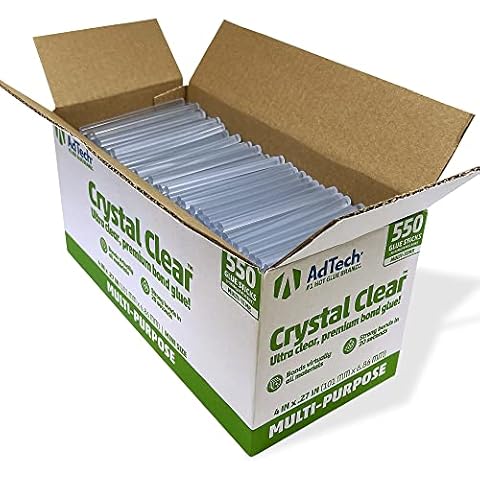 AdTech 220-345-5 Hot Glue, 4 Inch Mini Size, Clear, 550 Sticks, Count Cover