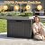 GYMHILL 50 Gallon Outdoor & Indoor Deck Storage Box, Waterproof Lockable Patio Storage Container for Gardening Tools, Picnic Supplies, Easy to Assemble, Black
