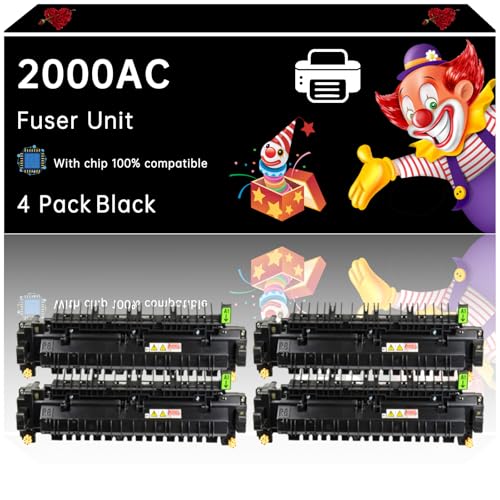 2000AC (110V) Fuser Unit Compatible with Toshiba E Studio 2000AC 2500AC Printers, Enhanced Durability, Ideal for High-Volume Printing (4 Pack Black)