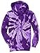 Port & Company Youth Tie-Dye Pullover Hooded Sweatshirt XS Purple
