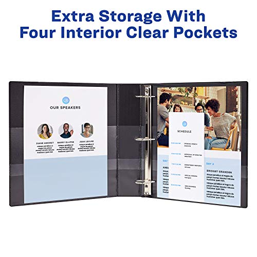 Avery Durable View Binder Multipack, 1.5 Inch 3 Ring Binder, Assorted Colors, 4 Pack (05687) #TOP4