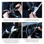 Car Steering Wheel Lock, Universal Retractable Stainless Steel Anti Theft Car Device with Escape Hammer with 3 Keys Universal Fit Car Trucks SUV Van Auto - Image 4