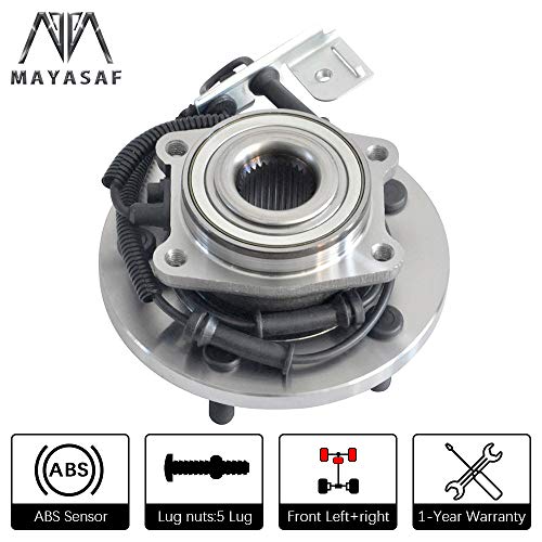 Mayasaf 513273 Front Wheel Hub & Bearing 5 Lugs W/Abs Fit 2008-14 Town & Country, 08-14 For Dodge Grand Caravan, 2009-14 For Volkswagen Routan #TOP1