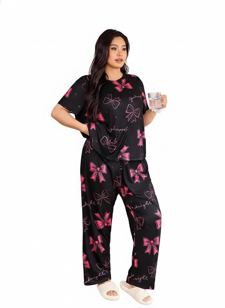 Night Suit for Women | Soft & Breathable Lycra Top & Pyjama Set | Stylish Relaxed Fit Sleepwear for Everyday Comfort | Loungewear for Woman | Also Available in Plus Size-image-21