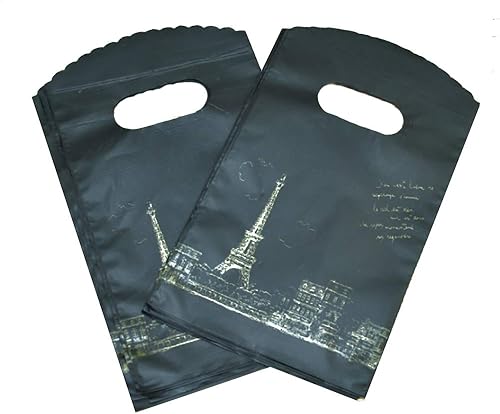 Miniatura 1 de Joyhey 100 bolsas pequeñas de plástico para mercancías de 3.5 x 5.9 pulgadas, bolsas de compras, bolsas de venta al por menor, bolsas de regalo con