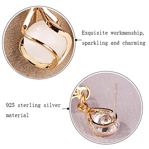 Boucles d'oreilles en diamant et perles cristal éclatant de mariage