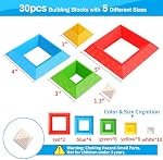Jouets Montessori pour les jeunes filles 30Pcs Bâtir des blocs Activités d'apprentissage préscolaires STEM Manipulatives Jouets pour enfants Cadeaux pour enfants 3 4 5 Année
