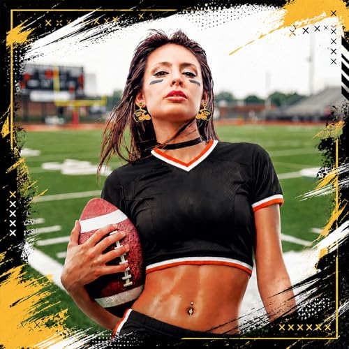Image of Liliaafar 4 Pairs Game Day Football Earrings for Women | Football Mom Sports Game Day Charm Accessories for Outfits Shirts Set Fall Sport Jewelry Cute Sport Stud Football Sport Fans